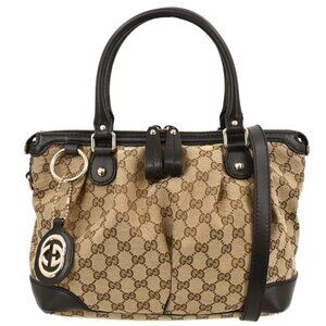 Gucci Beige GG Sukey 2way Shoulder Handbag